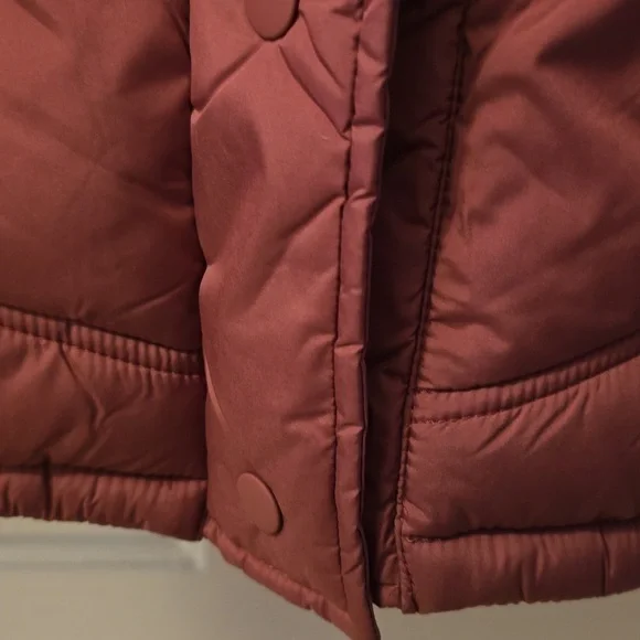 ARIZONA JEAN CO WOMEN'S JUNIORS WINTER BERRY HOODED COAT SIZE LARGE - Picture 4 of 15